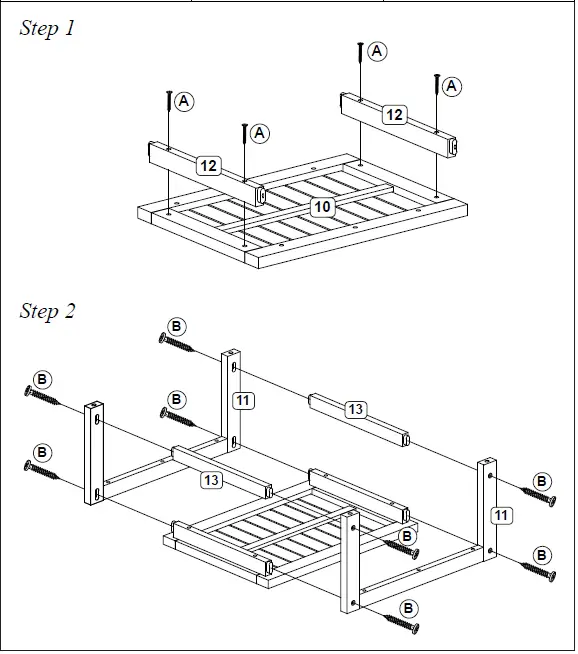 HOMEDEPOT ZMWV208 Acacia Wood Loveseat with Separable Coffee Table fig 4