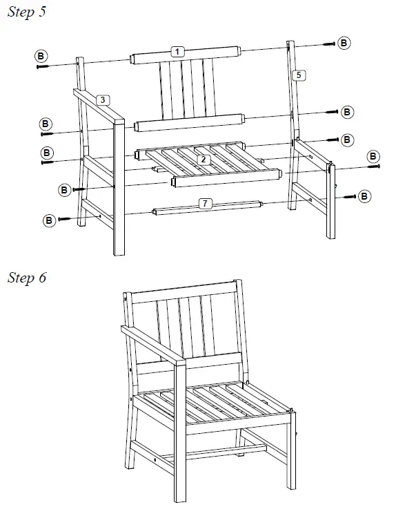 HOMEDEPOT ZMWV208 Acacia Wood Loveseat with Separable Coffee Table fig 6