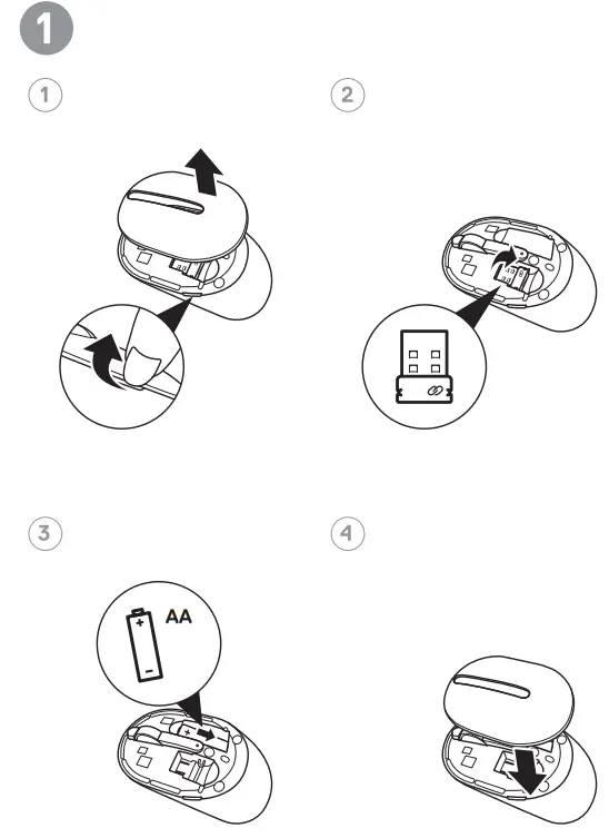 DELL KM5221W Wireless Keyboard and Mouse Combo - Fig 1