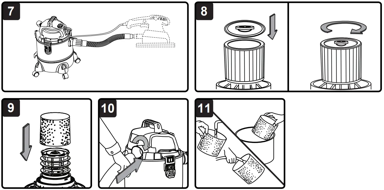 Vacmaster VQ1220PFC 1250W 20L Wet Dry Vacuum Cleaner - fig 5