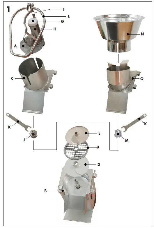HALLDE RG350 Commercial Vegetable Cutter 1