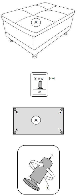 sit more Stool »Adelaide«, with high-quality metal feet-1