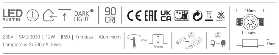 oneLIGHT 10112XTR Recessed Trimless Fixed Spot Round Light-FIG5