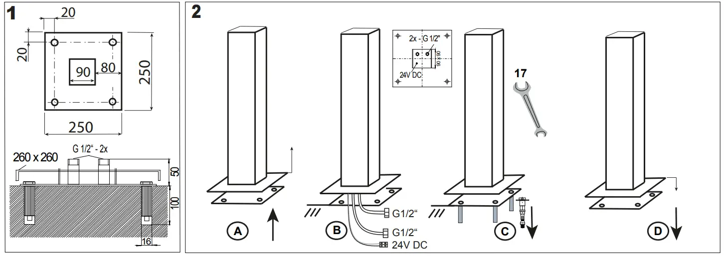 SANELA SLSN 05 Stainless Steel Garden Showers fig 2