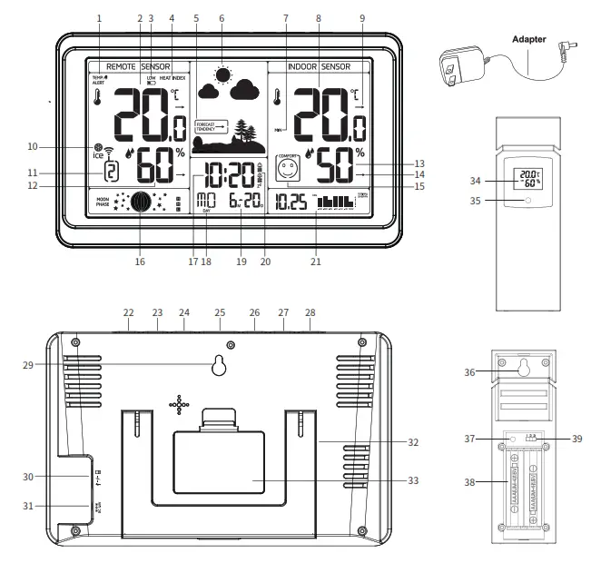 Geevon W86122-0 Smart Color Weather Station