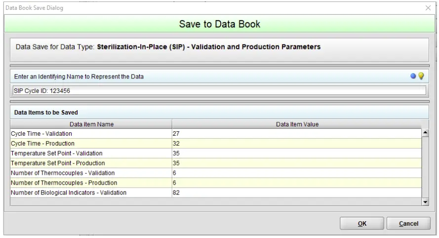 Save to the Data Book