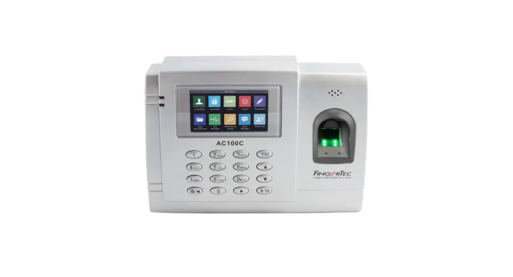 Fingertec Ac100c Time Attendance System With 3ft Ethernet Instruction Manual