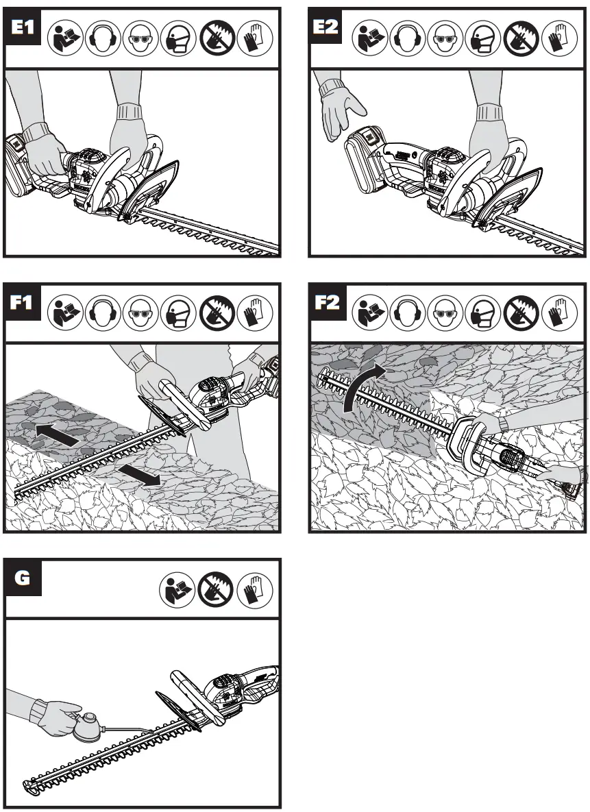 WORX WG264E 56 cm Cordless Hedge Trimmer - fig 1