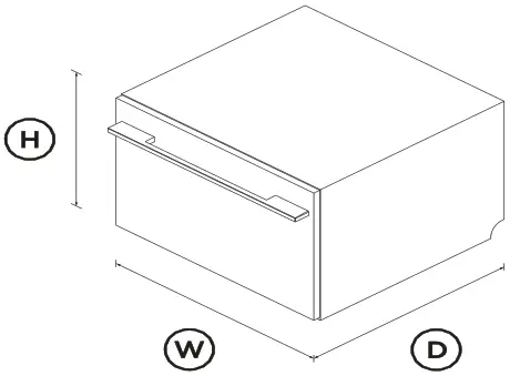 FISHER and PAYKEL DD24SI9 N Integrated Single DishDrawer Dishwasher - DIMENSIONS