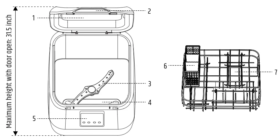 RAZORRI-Comodo-CDW04A-Countertop-Dishwasher-Machine-fig-5