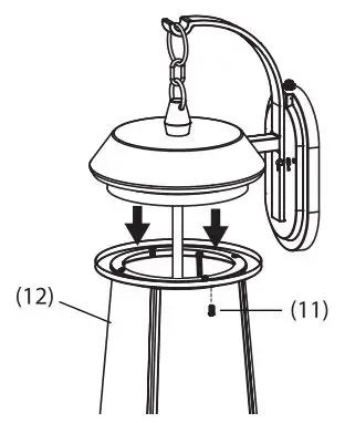 FEIT Electric LAN18COEBZ 18 Inch LED Outdoor Lantern Instruction Manual - Remove Glass Housing