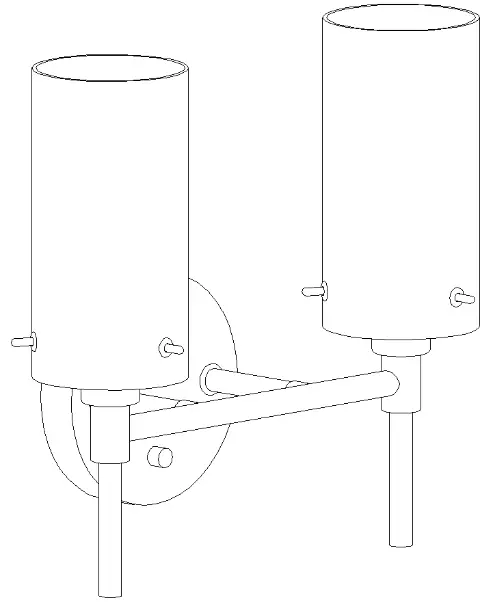 ZEVNI A04676 Gerben 11 Wide Black Vanity Light