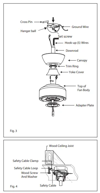 HINKLEY 903660FGT LDD Sculpt 60 Inch Indoor or Outdoor Ceiling Fan - FIg 4