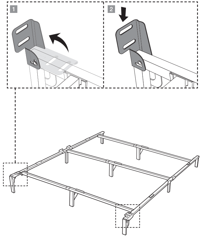 amazon basics B07D4BHP6T 9 Leg Support Bed Frame - fig 6