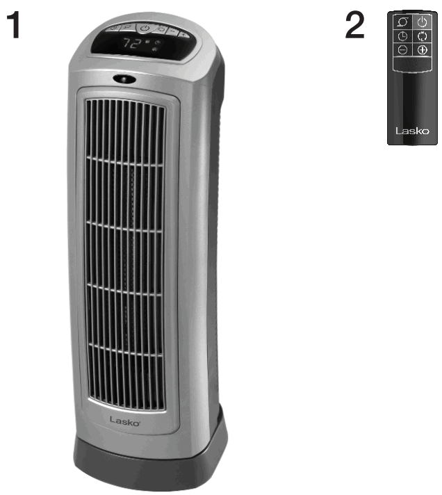 Lasko 755320 Ceramic Tower Heater with Remote Control - Parts Included