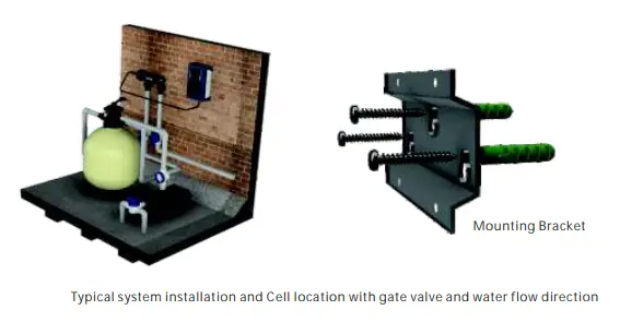 Emaux SSC Series Chlorinator-flow direction