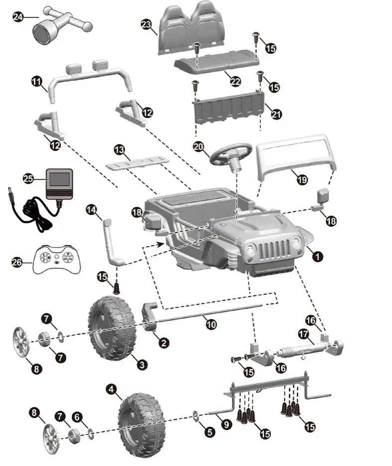 MCBOB-J2-Ride-On-Kids-2-Seater-Car-Truck-FIG 7