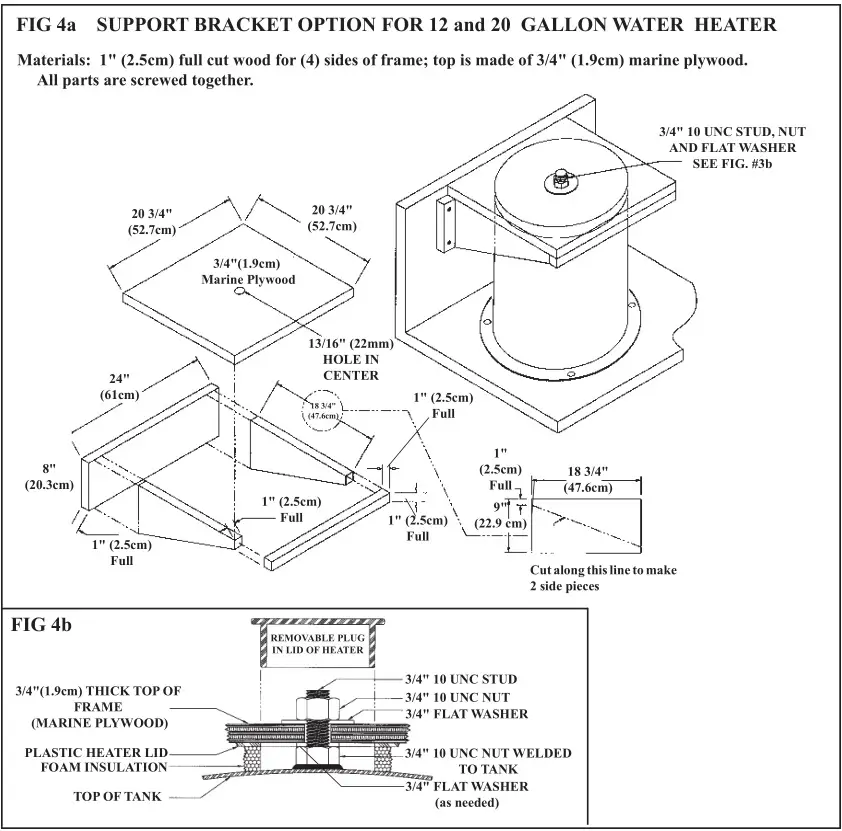 Raritan 1700 Series Electric Water Heaters - FIG 4a & 4b