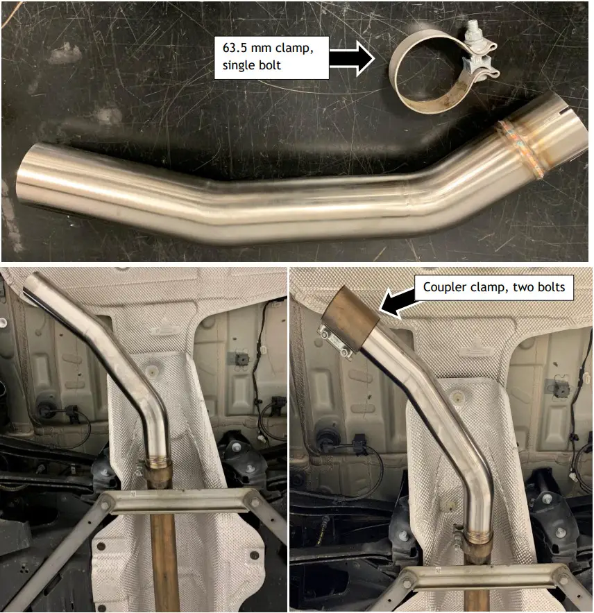 DINAN D660 0083 Valved Axle Back Exhaust - Dinan System