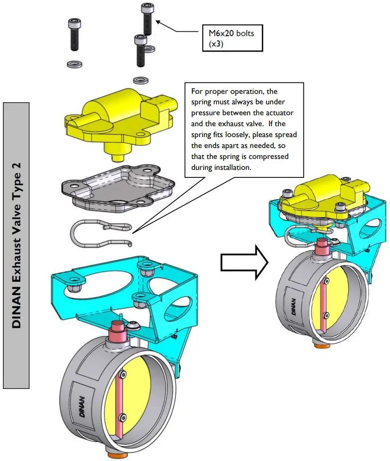 DINAN D660 0083 Valved Axle Back Exhaust - Valve Assembly 2