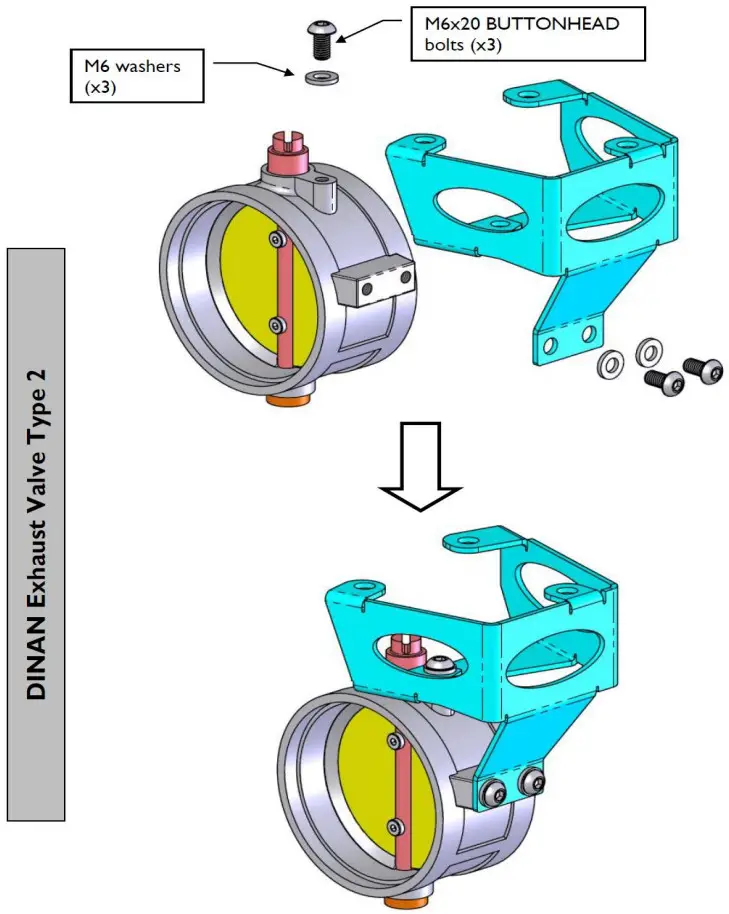 DINAN D660 0083 Valved Axle Back Exhaust - Valve Assembly