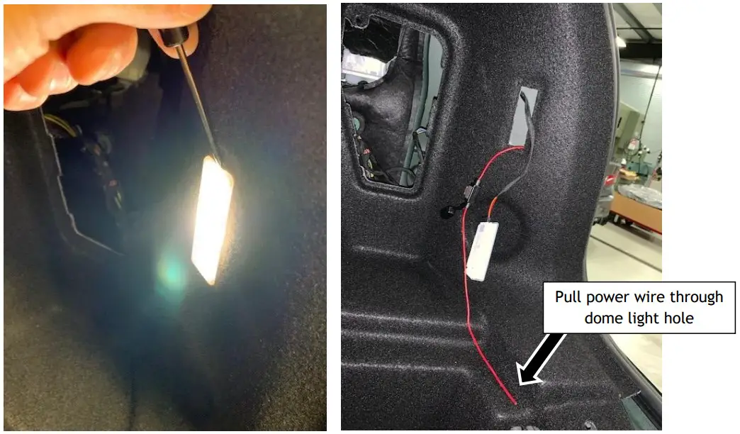 DINAN D660 0083 Valved Axle Back Exhaust - dome light hole