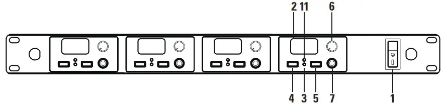 CAD GXLIEM Wireless In-Ear Monitor System - Quad channel front view
