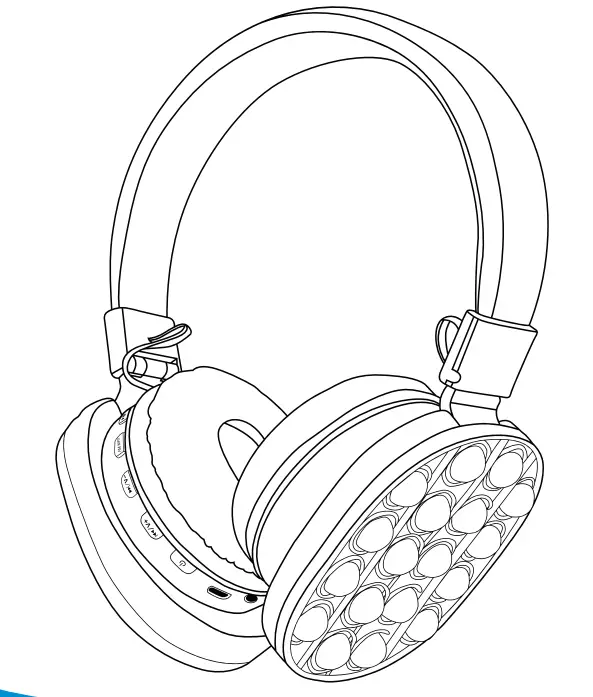 LASER HPS-KBTPOP-RB Wireless LED Headphone