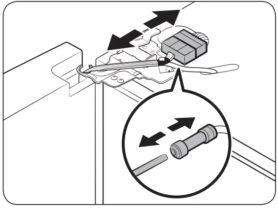 SAMSUNG RF4500A 30 Inch French Door Refrigerator - Disconnect the wires