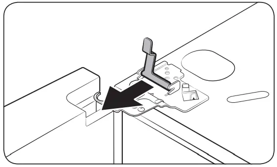 SAMSUNG RF4500A 30 Inch French Door Refrigerator - clamp to remove