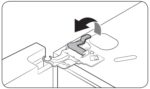 SAMSUNG RF4500A 30 Inch French Door Refrigerator - draw up the clamp