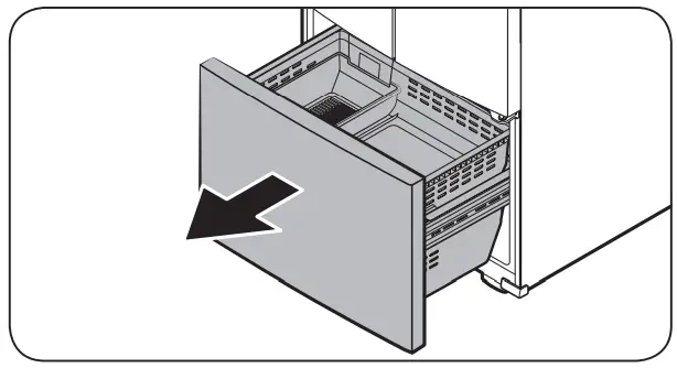 SAMSUNG RF4500A 30 Inch French Door Refrigerator - freezer drawe