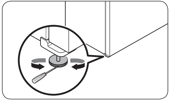 SAMSUNG RF4500A 30 Inch French Door Refrigerator - height of the left side