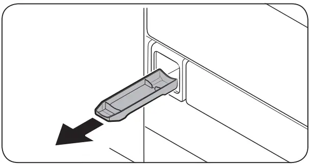 SAMSUNG RF4500A 30 Inch French Door Refrigerator -remove the cartridge