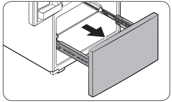 SAMSUNG RF4500A 30 Inch French Door Refrigerator - remove the freezer