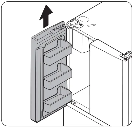 SAMSUNG RF4500A 30 Inch French Door Refrigerator - vertically