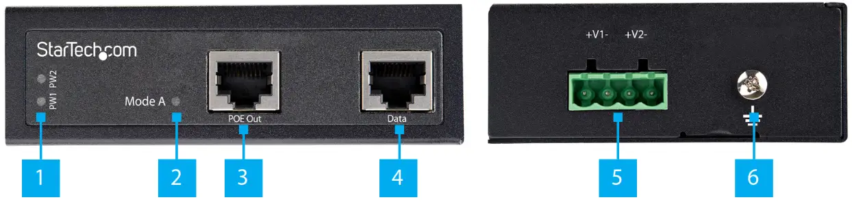 StarTech POEINJ30W 30W Industrial Grade Hardened -Mbps