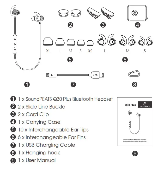Soundpeats Q30 PLUS Bluetooth Earphones