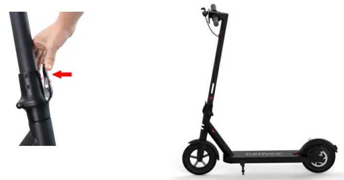 DENVER SEL-85350F Lime Electric Scooter - Unfolding2