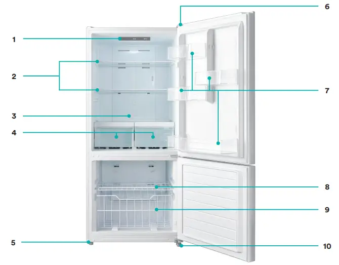 Esatto 529L Bottom Mount Refrigerator-overview