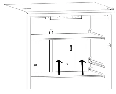 Esatto 529L Bottom Mount Refrigerator-shelves