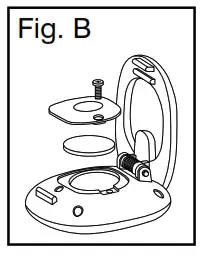 3D Hip and Pocket Pedometer - INSTALLINg ThE BATTERY Fig B