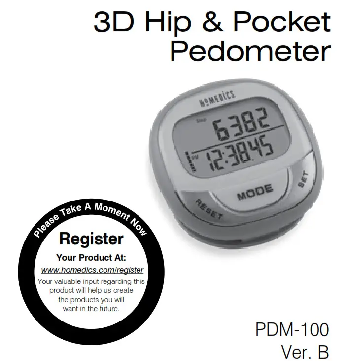 3D Hip and Pocket Pedometer