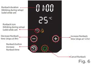 Dimplex Convector Heater ML Series --Runback duration