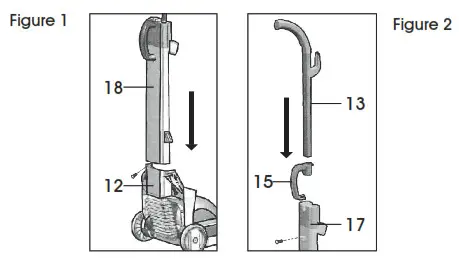 ULINE H-2549 Sanitaire Upright Vacuum - Assembly Packet 1