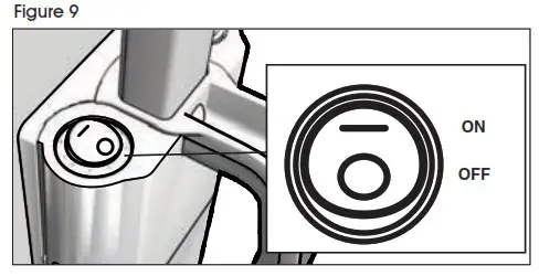 ULINE H-2549 Sanitaire Upright Vacuum - Power Switch