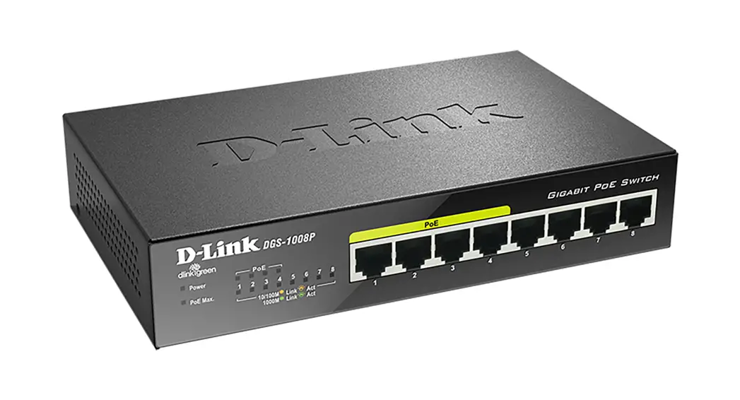 D-link 8-port Gigabit Unmanaged Desktop Poe Switch Dgs-1008p User Guide