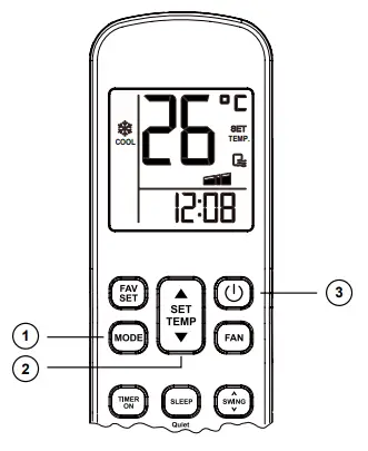 ActronAir CRE-125AS Remote Control - Auto Operation
