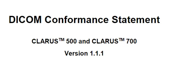 Zeiss Clarus 500 And Clarus 700 Dicom Conformance Statement Zeiss Clarus 500 And Clarus 700 Dicom Conformance Statement