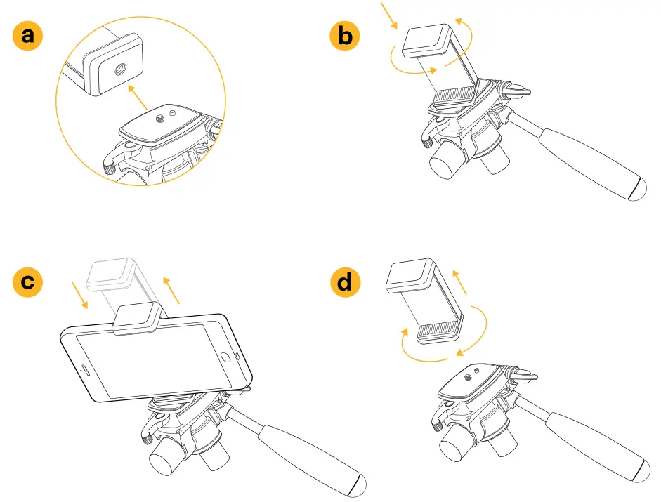 KODAK ROCPGTRM070 Photo Gear Tripod-Mounting a Smartphone
